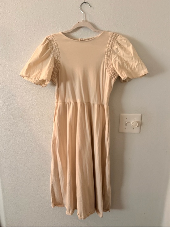 Who What Wear Dresses & Skirts - Who What Wear Cream Puff Sleeve Midi Dress